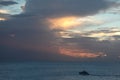 Sunset at St. Barthelemy Island, Caribbean Royalty Free Stock Photo