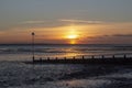 Sunset st Southend-on-Sea, Essex, England Royalty Free Stock Photo