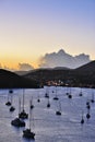 Sunset in St Thomas island Royalty Free Stock Photo