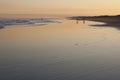 Sunset on Stockton Beach. Anna Bay. Australia. Royalty Free Stock Photo