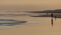 Sunset on Stockton Beach. Anna Bay. Australia. Royalty Free Stock Photo