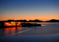 Sunset In Stokmarknes On Vesteralen Islands At Dusk Royalty Free Stock Photo