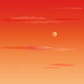 Sunset Summer Skyline landing page background POP ART