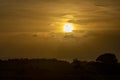 Summer sunset on the tropical island of mauritius. Royalty Free Stock Photo