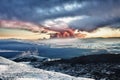 Sunset at the summit of Mauna Kea Royalty Free Stock Photo