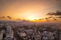 sunset of Sapporo cityscape with Skyline and office building and downtown of sappiro is populars ciy from toursim