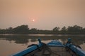 Sunset in Sundarbans national park in Bangladesh Royalty Free Stock Photo