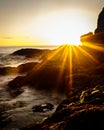 Sunset - Sunflare Royalty Free Stock Photo