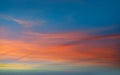 Sunset sunrise dramatic sky orange clouds