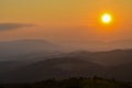 Sunset Sunrise in mountain landscape