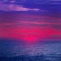 Sunset sunrise over Mediterranean sea Royalty Free Stock Photo