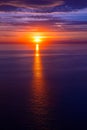 Sunset sunrise over Mediterranean sea Royalty Free Stock Photo