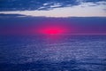 Sunset sunrise over Mediterranean sea Royalty Free Stock Photo