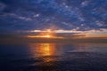 Sunset sunrise over Mediterranean sea Royalty Free Stock Photo