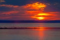 Sunset, sunrise. River cloud