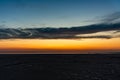 Sunset or sunrise on salt lake Elton (Russia Royalty Free Stock Photo