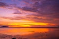 Sunset or sunrise sky clouds over sea sunlight in Phuket Thailand Amazing nature landscape seascape.Beautiful light nature Royalty Free Stock Photo