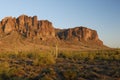 Sunset in Superstition Mountains in Arizona