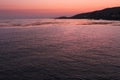 Sunset from the pier, Cayucos, California Royalty Free Stock Photo