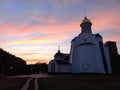 Sunset and Sviato-Preobrazhenskiy church
