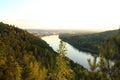 The Kan River, the hills near the town Zelenogorsk Royalty Free Stock Photo