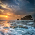 Sunset at Tanah Lot, Bali Royalty Free Stock Photo