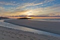 Sunset at Tangasdale (Isle of Barra) Royalty Free Stock Photo