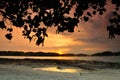 Sunset Tanjung Aan Royalty Free Stock Photo