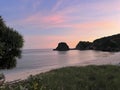 Sunset at Tanjung Bloam Beach Lombok Island Indonesia