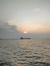 Sunset in Tanjung Emas Port