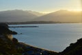 Sunset at Tata Beach, New Zealand, South Island Royalty Free Stock Photo