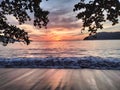 Sunset at teluk sirih, West sumatera Royalty Free Stock Photo