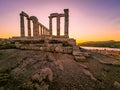 Beautiful Sunset at Cape Sounion