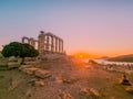 Temple of Poseidon on Cape Sounion Royalty Free Stock Photo