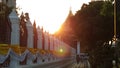 Sunset temple street photo bangkok