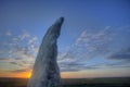 Sunset at Teter Rock, Flint Hills, Kansas Royalty Free Stock Photo