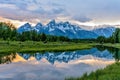 Sunset Teton Range at Snake River