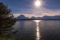 Sunset in the Tetons at Lake Jackson in Wyoming Royalty Free Stock Photo