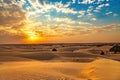 Sunset at Thar desert Jaisalmer, Rajasthan India Royalty Free Stock Photo