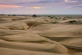 Sunset in Thar desert in rajasthan - India Royalty Free Stock Photo