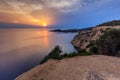 Sunset in Thassos, Greece Royalty Free Stock Photo