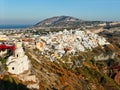 Sunset on Thira, Santorini, Greece Royalty Free Stock Photo