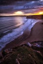 Sunset over the Great Tor Royalty Free Stock Photo