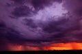 Sunset Thunderstorm Indiana Royalty Free Stock Photo