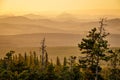 Sunset time in the mountains in Southern Alberta, CA