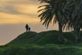 Sunset Time at Parque Rodo Park in Montevideo Uruguay