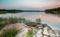 Sunset time in Seurasaari Helsinki Royalty Free Stock Photo