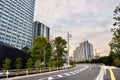 Sunset time of Shinjuku District, Tokyo city, Japan Royalty Free Stock Photo