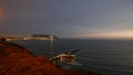 Sunset time view to Chorrillos district of Lima