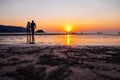 Sunset in Thailand (Toei Ngam Beach, Pattaya) Royalty Free Stock Photo